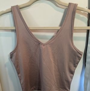 Mauve bralette tank crop top